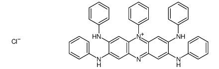 5-phenyl-2,3,7,8-tetrakis(phenylamino)phenazinium chloride Structure