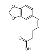 (2Z,4Z)-5-(1,3-benzodioxol-5-yl)penta-2,4-dienoic acid结构式