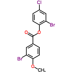 2-Bromo-4-chlorophenyl 3-bromo-4-methoxybenzoate结构式