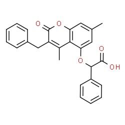 [(3-Benzyl-4,7-dimethyl-2-oxo-2H-chromen-5-yl)oxy](phenyl)acetic acid picture