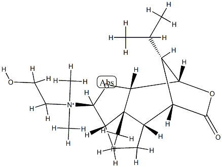 N-(2-Hydroxyethyl)-N,N-dimethyl-12-oxo-14-nor-1-oxadendroban-2α-aminium结构式