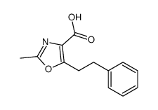 2-methyl-5-(2-phenylethyl)-1,3-oxazole-4-carboxylic acid结构式