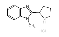 1-methyl-2-(2-pyrrolidinyl)-1H-benzimidazole(SALTDATA: HCl)结构式