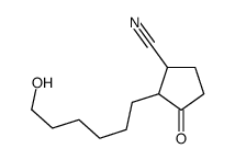 2-(6-hydroxyhexyl)-3-oxocyclopentane-1-carbonitrile Structure
