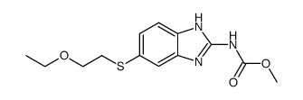 [5-(2-ethoxy-ethylsulfanyl)-1(3)H-benzoimidazol-2-yl]-carbamic acid methyl ester结构式