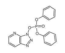 1-diphenoxyphosphinyloxy-7-azabenzotriazole结构式