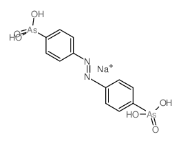 [4-(4-arsonophenyl)diazenylphenyl]arsonic acid结构式