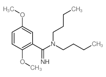 Benzenecarboximidamide,N,N-dibutyl-2,5-dimethoxy-, hydrochloride (1:1) Structure