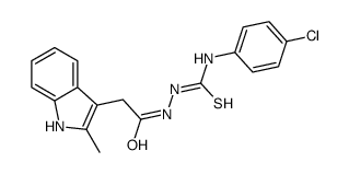 1-(4-chlorophenyl)-3-[[2-(2-methyl-1H-indol-3-yl)acetyl]amino]thiourea结构式