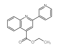 4-Quinolinecarboxylicacid, 2-(3-pyridinyl)-, ethyl ester structure
