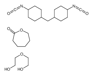 2-(2-hydroxyethoxy)ethanol,1-isocyanato-4-[(4-isocyanatocyclohexyl)methyl]cyclohexane,oxepan-2-one Structure