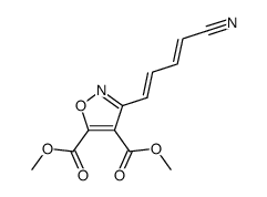 3-(4t-cyano-buta-1,3-dien-t-yl)-isoxazole-4,5-dicarboxylic acid dimethyl ester Structure