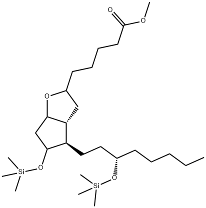 (15S)-6,9-Epoxy-11,15-bis[(trimethylsilyl)oxy]prostan-1-oic acid methyl ester structure