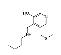 4-(butylaminomethyl)-2-methyl-5-(methylsulfanylmethyl)pyridin-3-ol结构式