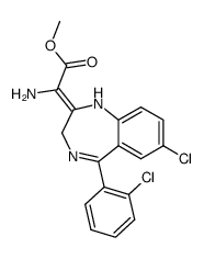 alpha-amino-7-chloro-5-(2-chlorophenyl)-1,3-dihydro-2H-1,4-benzodiazepin-1-ylidene acid Structure