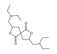 3,8-bis(diethylaminomethyl)-2,7-dioxaspiro[4.4]nonane-1,6-dione结构式