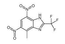 4-methyl-5,7-dinitro-2-(trifluoromethyl)-1H-benzimidazole Structure