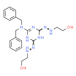 6-[Bis(phenylmethyl)amino]-1,3,5-triazine-2,4(1H,3H)-dione bis[(2-hydroxyethyl)hydrazone] Structure