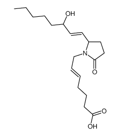 7-[2-(3-hydroxyoct-1-enyl)-5-oxopyrrolidin-1-yl]hept-5-enoic acid结构式