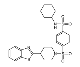 Benzenesulfonamide, 4-[[4-(2-benzothiazolyl)-1-piperidinyl]sulfonyl]-N-(2-methylcyclohexyl)- (9CI) structure