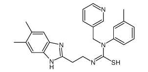 Thiourea, N-[2-(5,6-dimethyl-1H-benzimidazol-2-yl)ethyl]-N-(3-methylphenyl)-N-(3-pyridinylmethyl)- (9CI) Structure