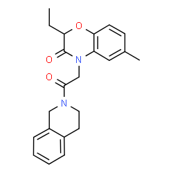 Isoquinoline, 2-[(2-ethyl-2,3-dihydro-6-methyl-3-oxo-4H-1,4-benzoxazin-4-yl)acetyl]-1,2,3,4-tetrahydro- (9CI)结构式