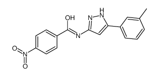 N-[5-(3-methylphenyl)-1H-pyrazol-3-yl]-4-nitrobenzamide Structure