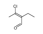 (E)-3-chloro-2-ethylbut-2-enal Structure