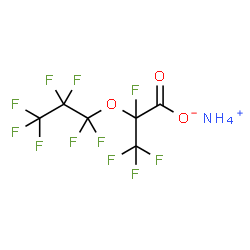 Ammonium 2-(heptafluoropropoxy)-2,3,3,3-tetrafluoropropanoate结构式