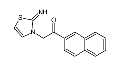 2-(2-imino-1,3-thiazol-3-yl)-1-naphthalen-2-ylethanone Structure