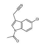 2-(1-acetyl-5-chloroindol-3-yl)acetonitrile结构式