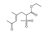 ethyl 4-methyl-2-methylsulfonyl-6-oxohept-4-enoate Structure