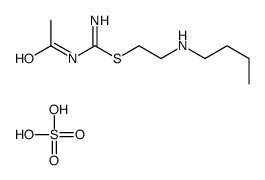 2-(butylamino)ethyl N'-acetylcarbamimidothioate,sulfuric acid结构式