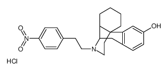 Morphinan-3-ol,17-(p-nitrophenethyl)-,hydrochloride,(-)结构式