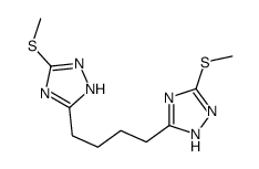 3-methylsulfanyl-5-[4-(3-methylsulfanyl-1H-1,2,4-triazol-5-yl)butyl]-1H-1,2,4-triazole Structure