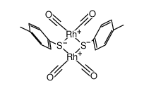 [Rh2(CO)4(μ-SC6H4-p-Me)2]结构式