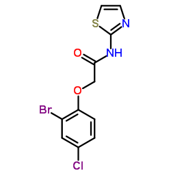 2-(2-Bromo-4-chlorophenoxy)-N-(1,3-thiazol-2-yl)acetamide结构式
