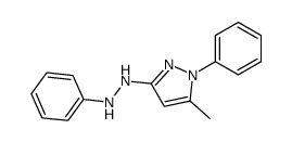 5-methyl-1-phenyl-3-(N'-phenyl-hydrazino)-1H-pyrazole Structure
