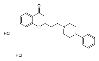 1-[2-[3-(4-phenylpiperazin-1-yl)propoxy]phenyl]ethanone,dihydrochloride结构式