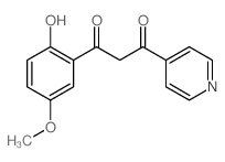 1-(2-hydroxy-5-methoxy-phenyl)-3-pyridin-4-yl-propane-1,3-dione Structure