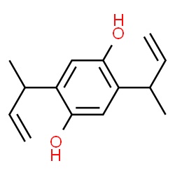 1,4-Benzenediol, 2,5-bis(1-methyl-2-propenyl)- (9CI) structure
