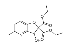 3-hydroxy-5-methyl-3H-furo[3,2-b]pyridine-2,2-dicarboxylic acid diethyl ester Structure