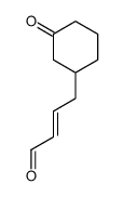 4-(3-oxocyclohexyl)but-2-enal Structure