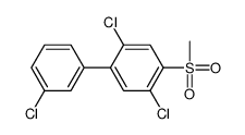 1,4-dichloro-2-(3-chlorophenyl)-5-methylsulfonylbenzene Structure