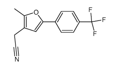 {2-methyl-5-[4-(trifluoromethyl)phenyl]-furan-3-yl}acetonitrile Structure