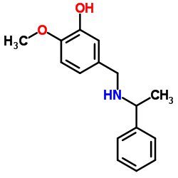 2-METHOXY-5-[(1-PHENYLETHYLAMINO)METHYL]PHENOL structure