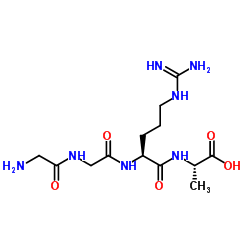 H-Gly-Gly-Arg-Ala-OH acetate salt结构式