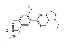 N-[(1-ethylpyrrolidin-2-yl)methyl]-2-methoxy-4-methyl-5-(methylsulfamoylamino)benzamide结构式