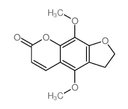 7H-Furo[3,2-g][1]benzopyran-7-one,2,3-dihydro-4,9-dimethoxy-结构式