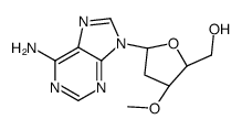[(2R,3S,5R)-5-(6-aminopurin-9-yl)-3-methoxyoxolan-2-yl]methanol Structure